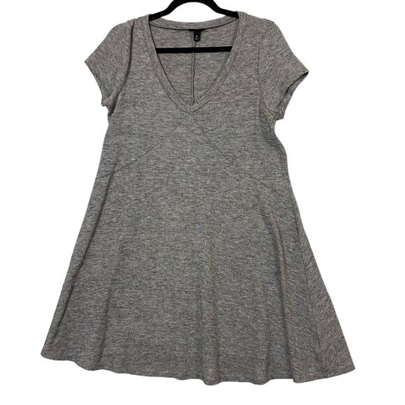 Torrid Heather Gray Hacci Knit Short Sleeve Trapeze Dress Size 12, Large - Picture 3 of 9